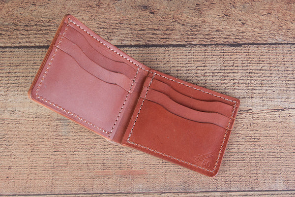 8 Pocket | Chestnut Leather Bifold Wallet
